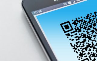 QR-code on a mobile phone