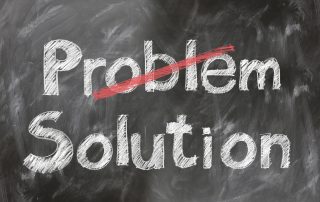 Problem solution written on a chalkboard